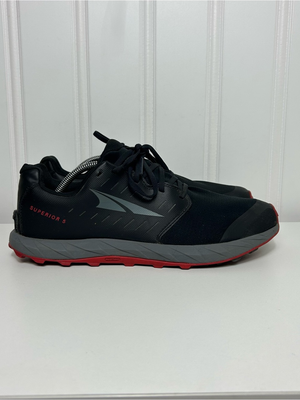 Altra Superior 5 Trail Running Shoe Black grey Red fair condition men’s 12